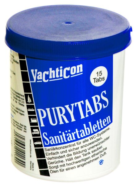 Yachticon Pury Tabs Sanitärtabletten 15 Tabletten á 24 g